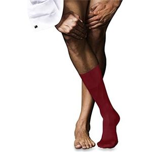 FALKE Heren Sokken No. 9 M SO Katoen eenkleurig 1 Paar, Rood (Cardinal 8156), 39-40