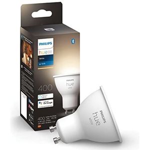 Philips Hue Spot 1-Pack - GU10 - Duurzame LED Verlichting - Warmwit Licht - Dimbaar - Verbind met Bluetooth of Hue Bridge