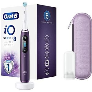 Oral-B iO Series 8 elektrische tandenborstel, oplaadbaar, met 1 handvat, kunstmatige intelligentie, 1 borstel en 1 premium reisetui