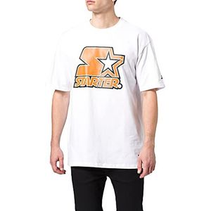 STARTER BLACK LABEL Heren Starter Basketball Skin Jersey T-shirt, wit, S