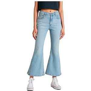 WHITELISTED Split Leg Flare Jeans voor dames, Sunbleach, 25W x 33L