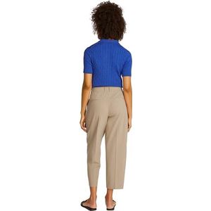 TOMMY HILFIGER Dames LW BI-STRETCH TAPERED BROEK WW0WW44793, Beige, 42, Beige (Beige), 68