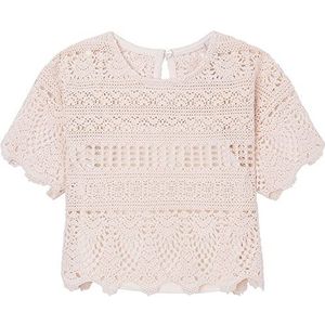 Pepe Jeans Noelle Blouse voor meisjes en meisjes, wit (mousse), 8 jaar