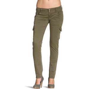 Cross Jeans damesbroek slim fit, P 481-021/ Melissa, kaki, 28W x 33L