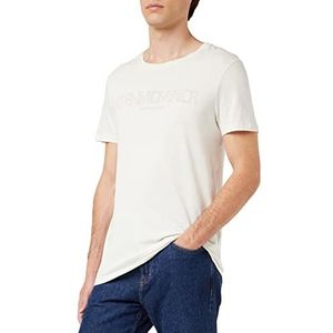 TOM TAILOR Denim Uomini T-shirt met logo-print 1033023, 10338 - Soft Light Beige, L