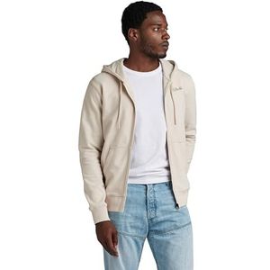 G-STAR RAW Back Graphic Zip Through Hooded Sweat, Beige (Whitebait D24769-d562-1603), XS