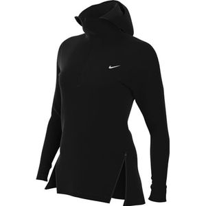 Nike W Nk Swift Elmnt DF UV HD LNG tanktop voor dames, zwart/reflecterend zilver, XXS