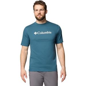 Columbia CSC Basic Logo korte mouw, biologisch katoen, comfortabele stretch, geribbelde kraag, grafisch ontwerp - heren