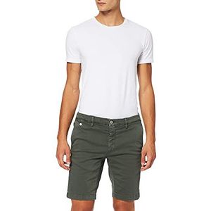 Replay Benni Hyperflex X-Lite bermuda voor heren, van stretch denim, Military Green 030, 27W