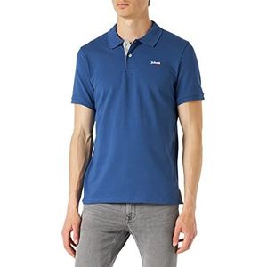 Schott NYC Psmilton poloshirt voor heren, blauw/lichtgrijs, XXL