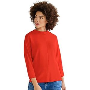 Street One Dames shirt met lange mouwen, juicy mandarijn, 36