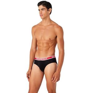 Emporio Armani Herenboxershort (verpakking van 3 stuks), wit/zwart/rood, S