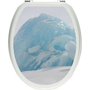 Pixxprint geweldig ijsblok als wc-deksel stickers, WC, WC-deksel - Afmetingen: 32x40 cm, glanzend materiaal toiletdekselstickers, vinyl, kleurrijk, 40 x 32 x 0,02 cm
