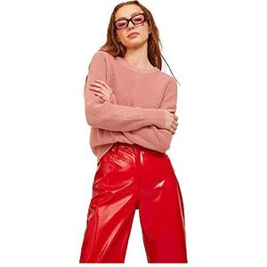 JJXX Dames Gebreide Trui met Ronde Hals JXMILA Gebreide Trui met Ronde Hals, koraalrood, XS