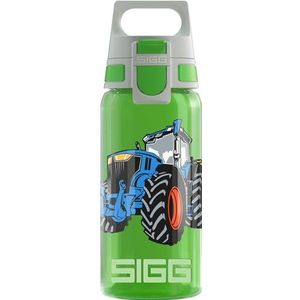 SIGG - Drinkfles voor kinderen - waterfles kinderen - Viva One Tractor - Geschikt voor koolzuurhoudende dranken - Lekvrij - Vaatwasmachinebestendig - BPA-vrij - Sport - Groen - 0,5L
