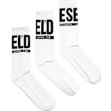 Diesel Casual sokken voor heren, verpakking van 3 stuks, wit/meerkleurig., Small