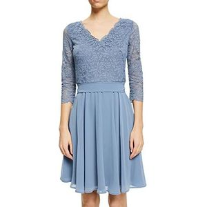 ESPRIT Collection Dames 022EO1E339 Jurk, 420/GREY Blue, XXL