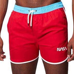 Nasa Bermuda shorts voor heren, Rood, L