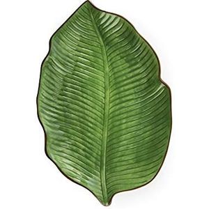 Excelsa Foliage bord blad, keramiek, groen