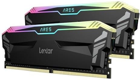 Lexar ARES RGB DDR4 RAM 16GB Kit (2x8GB) 3200MHz, DRAM 288-Pin UDIMM Desktopgeheugen, PC Gaming Computer High-Performance Geheugen voor Intel XMP 2.0/AMD Ryzen, CL16-20-20-40/1.35V(LD4U08G32C16LA-RGD)