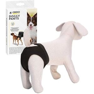 Croci Doggy Pants - Wasbare Hygiënische Broek voor vrouwelijke honden, hygiënische stoffen luier voor honden, menstruatiebroek, maat L, Ø45cm