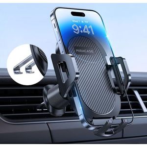 Miracase Mobiele telefoonhouder voor in de auto, 2023 nieuwste dubbele haak, universele telefoonhouder voor de auto, ventilatie, 360 graden draaibaar, voor iPhone 15/14/13/12 Pro Max Plus/Samsung en