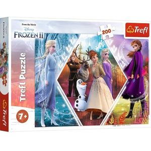 Trefl Puzzel, Disney Frozen 2, 200 Elementen, Zusjes in het Land van IJs, voor kinderen vanaf 7 jaar