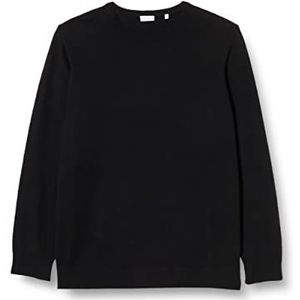Seidensticker Heren Regular Fit ronde hals trui sweater, zwart, S, zwart, S