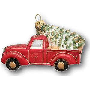 Silverado Christmas ornament made of glass, pickup truck with christmas tree