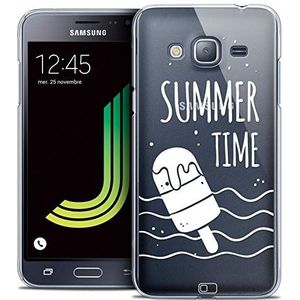 Caseink - Beschermhoes voor Samsung Galaxy J3 2016 (J320) [Crystal HD Collection Summer Design Summer Time - Rigide - Ultra dun - Gedrukt in Frankrijk]