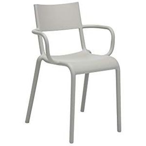 Kartell Generieke A armleuningstoel, plastic, grijs, 79 x 52,5 x 52 cm