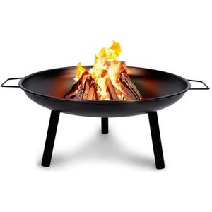 BBQ Collection Vuurschaal - Vuurkorf voor Buiten - Terrashaard - met Handvaten - 60 x 29 CM - Staal - Zwart