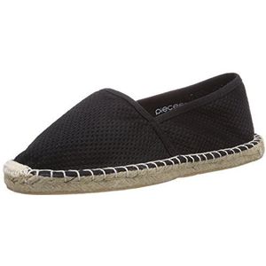 PIECES HAISHA ESPADRILLOS MESH BLACK, dames espadrilles, zwart, 38 EU