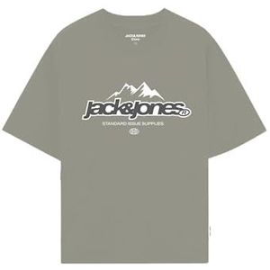 JACK & JONES Jcoflare Front Tee Ss Crew Neck FST, Vetiver., XS