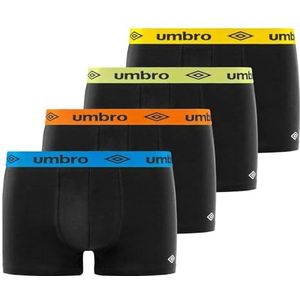 Umbro Boxershorts UMB/W/1BCX4, 4 stuks, Veelkleurig/Zwart, M