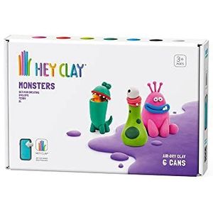 Hey Clay Monsters 1, medium boetseerklei Monsters 1 set voor kinderen in verpakking, leeftijd 3+