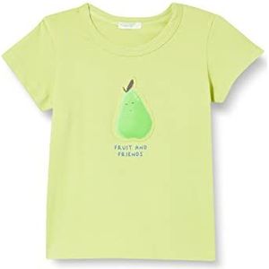 United Colors of Benetton Uniseks T-shirt voor kinderen, limoengeel 079, 50 cm