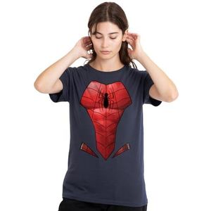 mandarin creative ltd Spider-Man kostuum dames T-shirt, diep marineblauw, X-Large, Diepe marine, XL
