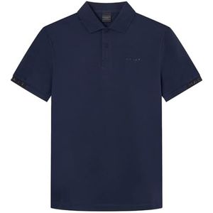 Hackett London Heren Ss Diagonal St Polo, Blauw (Navy), XS, Blauw (zwart), XS