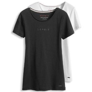 ESPRIT Dames T-Shirt dubbelpak 034EE1K059, 2-pack
