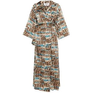 paino Wikkeljurk voor dames, Bruin meerkleurig., S