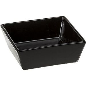 Ferplast Altair 14 keramische kom voor katten en honden, 14 x 14 x 5 cm, 0,5 liter, zwart