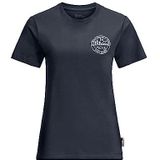 Jack Wolfskin Camp Fire T-shirt, nachtblauw, S dames, Nachtblauw., S