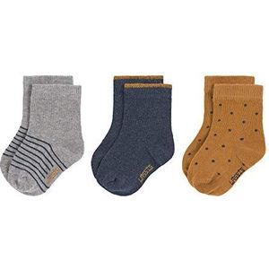 LÄSSIG Unisex kinder- en babysokken set van 3 / blauw maat 15-18