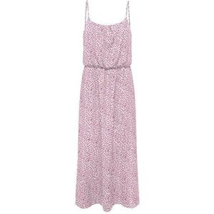 Onlnova Life Vis Strap Maxi Dress AOP, Fuchsia Fedora, 34