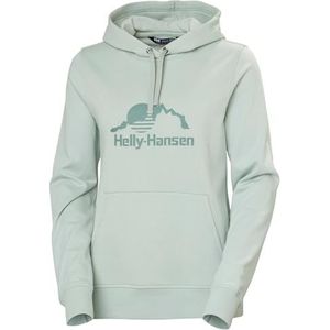 Helly Hansen W Nord Graphic Pullover Hoodie Hooded Sweatshirt voor dames, 462 Groene Mist, L