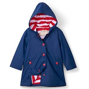 Hatley Splash regenjas voor meisjes, donkerblauw/rood, 4 Jaren