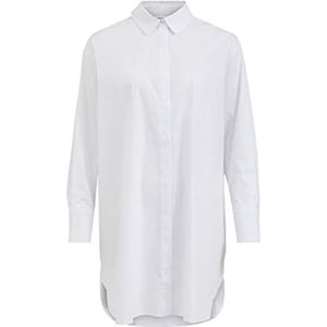 Vila Dames Vigimas Oversize L/S Long Shirt/Su-noos hemd, Optical Snow, 34