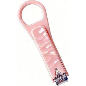 Nagelknipper voor kinderen van roestvrij staal, gebogen bladontwerp, scherp, zonder het harnas te beschadigen, verzorging, roze