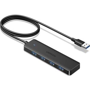 UGREEN - USB Hub 3.0 - Splitter - Zwart - 4 Poorten - 100 cm